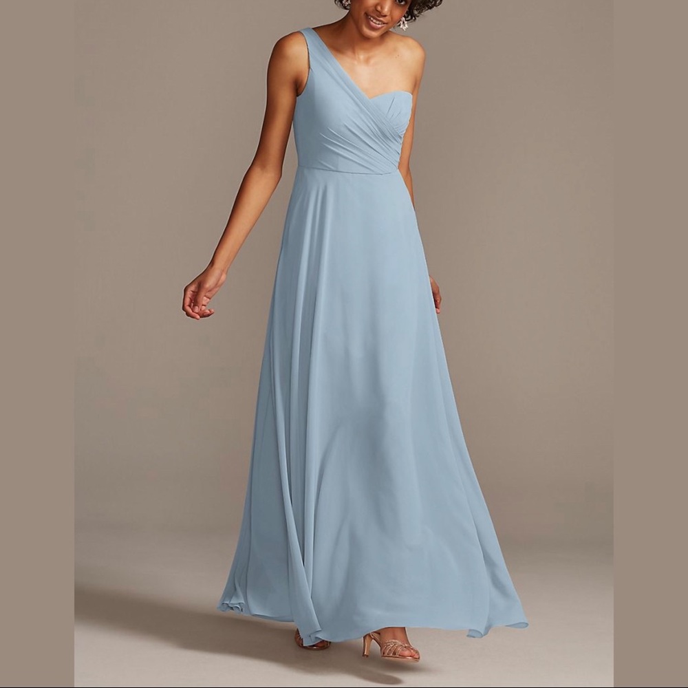 One Shoulder Full Skirt Dress